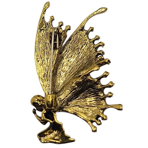 Gold and Purple Fairy Brooch - Picture 2 of 3